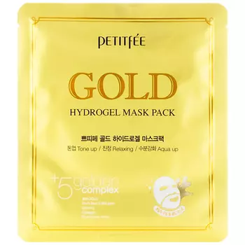 PETITFEE Маска для лица гидрогелевая с золотом