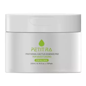 PETITRA Диски косметические,пропитанные тоником PAD Pantenol Cactus Essence for moisturizing