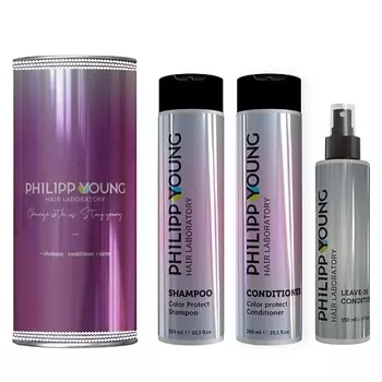PHILIPP YOUNG Подарочный набор-тубус для сохранения цвета волос COLOR PROTECT