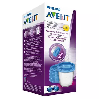 PHILIPS Набор контейнеров для хранения грудного молока Avent SCF619/05