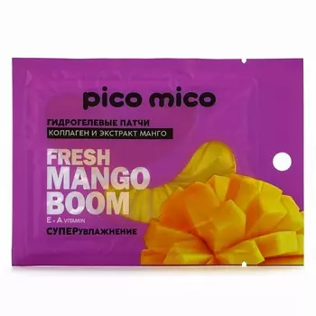 PICO MICO Патчи для глаз Fresh mango boom, гидрогелевые с коллагеном и экстрактом манго 1.0