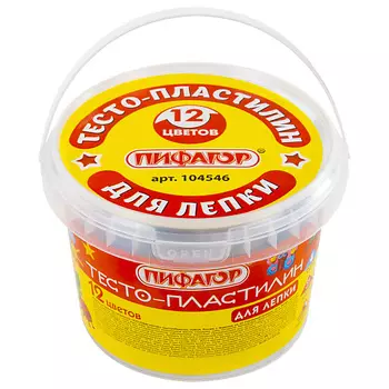 ПИФАГОР Пластилин на растительной основе Тесто для лепки