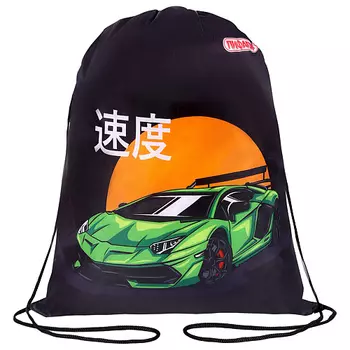 ПИФАГОР Сумка для обуви Зелёный спорткар