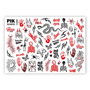 PIK Слайдеры для ногтей P-085 Готика