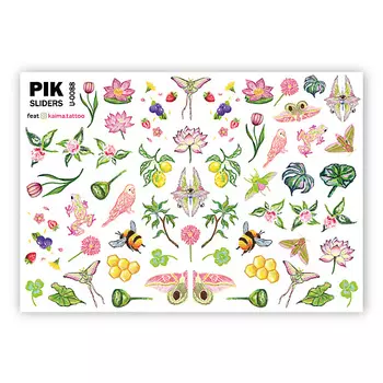 PIK Слайдеры для ногтей P-088 Тату и жабки