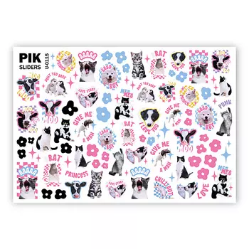 PIK Слайдеры для ногтей P-115 Котики и крысы