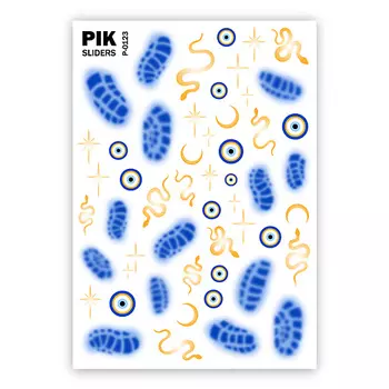 PIK Слайдеры для ногтей P-123 Змеи Фольга