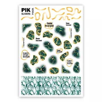 PIK Слайдеры для ногтей P-125 Змеиный принт Фольга