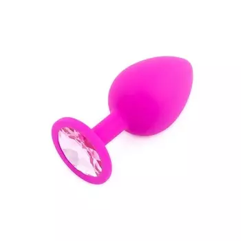 ПИКАНТНЫЕ ШТУЧКИ Маленькая анальная пробка украшенная кристаллом 7.5х3 см