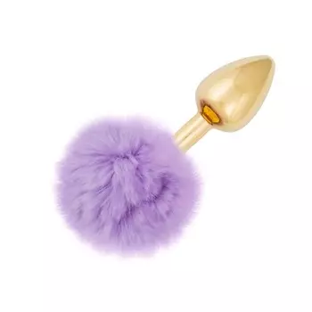 ПИКАНТНЫЕ ШТУЧКИ Маленькая золотистая пробочка с сиреневым хвостиком 6х2.7 см