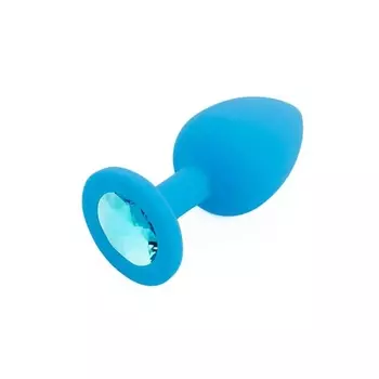 ПИКАНТНЫЕ ШТУЧКИ Силиконовая анальная пробка с кристаллом 9х4 см