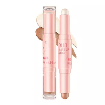 PINK FLASH Мультистик для лица 2в1 (хайлайтер/скульптор)