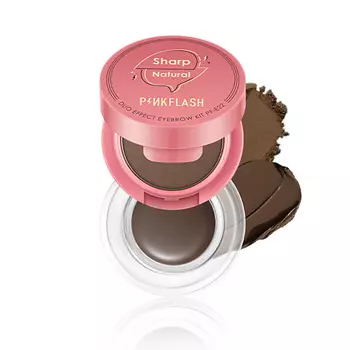 PINK FLASH Набор для макияжа бровей "Duo effect" 2в1 (тени+подводка)