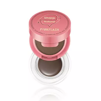 PINK FLASH Набор для макияжа бровей "Duo effect" 2в1 (тени+подводка)