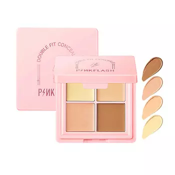 PINK FLASH Палетка консилеров "Double Fit"