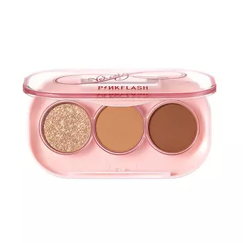 PINK FLASH Палетка теней для век, 3 цвета