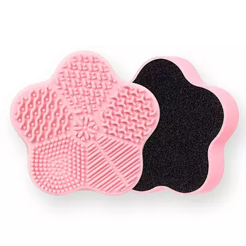 PINK FLASH Силиконовый коврик для очистки кистей, "Цветок"