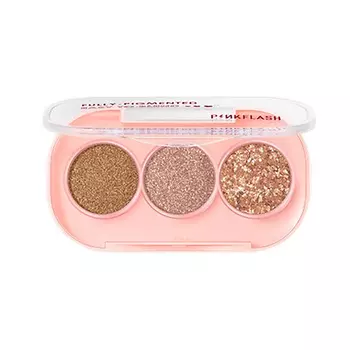 PINK FLASH Палетка теней для век, 3 цвета