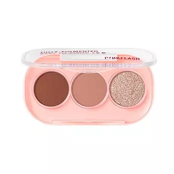 PINK FLASH Палетка теней для век, 3 цвета