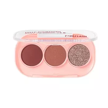 PINK FLASH Палетка теней для век, 3 цвета