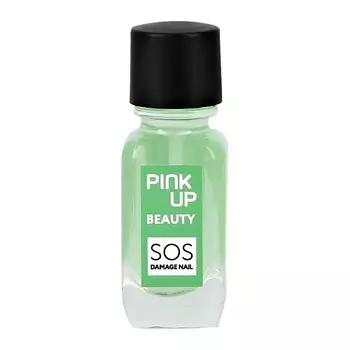 PINK UP Базовое покрытие для укрепления и восстановления поврежденных ногтей BEAUTY sos damage nails