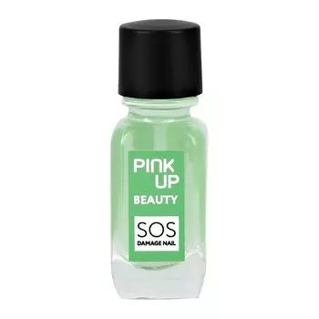 PINK UP Базовое покрытие для укрепления и восстановления поврежденных ногтей BEAUTY sos damage nails