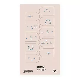 PINK UP Кристаллы для ногтей 3D