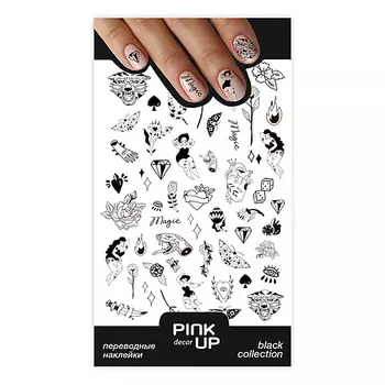 PINK UP Наклейки для ногтей BLACK