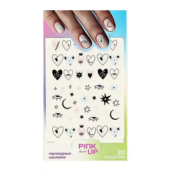 PINK UP Наклейки для ногтей DECOR 2D переводные