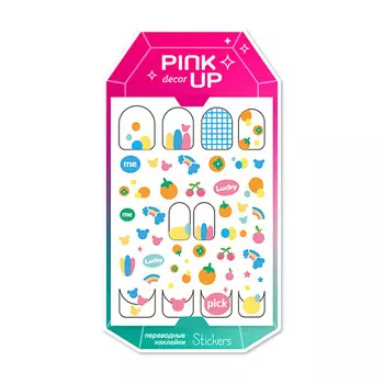 PINK UP Наклейки для ногтей DECOR NAIL STICKERS переводные