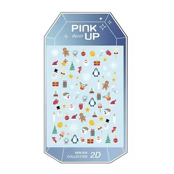 PINK UP Наклейки для ногтей DECOR WINTER COLLECTION 2D переводные