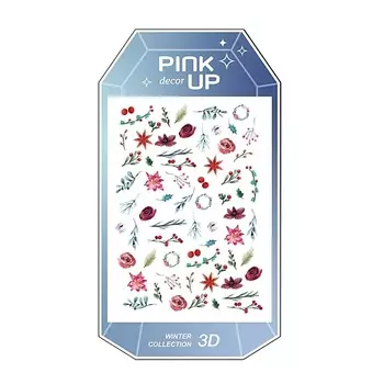 PINK UP Наклейки для ногтей DECOR WINTER COLLECTION 3D переводные