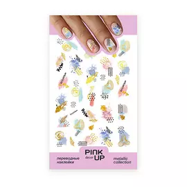 PINK UP Наклейки для ногтей METALLIС