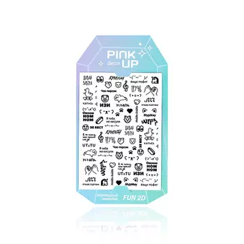 PINK UP Наклейки для ногтей переводные DECOR 2D