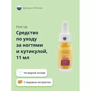 PINK UP Средство по уходу за ногтями и кутикулой NAIL SORBET на водной основе с медовым экстрактом 11.0