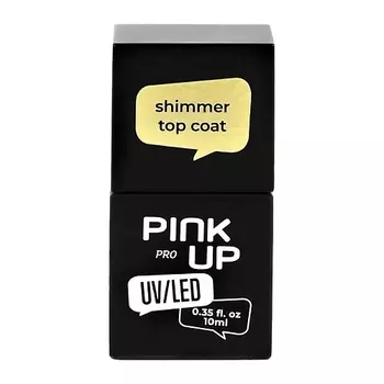 PINK UP Верхнее покрытие для ногтей UV/LED PRO с шиммером