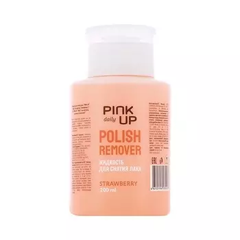 PINK UP Жидкость для снятия лака DAILY без ацетона (Земляника)