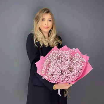 PINKBUKET Букет "Мечта" из розовой гипсофилы с фоамираном