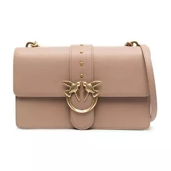 PINKO Сумка Calfskin Crossbody Bag, Shoulder Bag Women's Brown