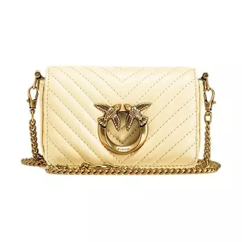 PINKO Сумка Sheepskin With Cow Leather Bird Bag, Portable Crossbody Bag