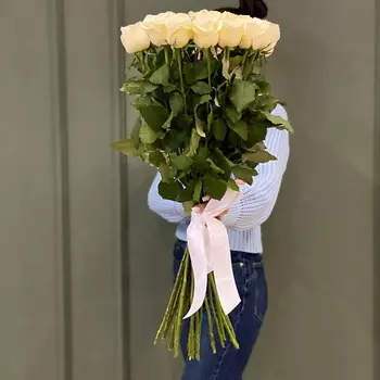 PION KLD Белые розы под ленту