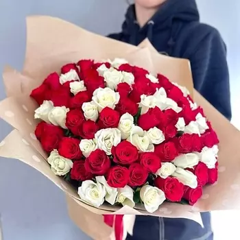 ПИОН ПИОНЫЧ 101 кенийская роза красно-белый микс