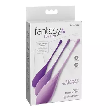 PIPEDREAM Набор тренажеров для мыщц тазового дна Fantasy For Her Kegel Train-Her Set
