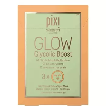 PIXI Тканевая маска для лица с гликолевой кислотой Glow 69.0
