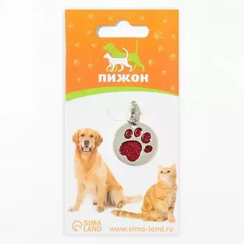 ПИЖОН Адресник под гравировку "Блестящая лапка"