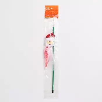 ПИЖОН Дразнилка-удочка для кошек с бубенчиком "Дед мороз"