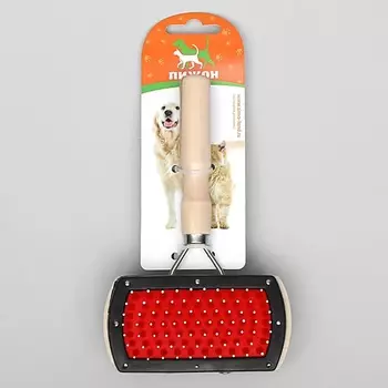 ПИЖОН Двусторонняя щётка-расческа с деревянной ручкой