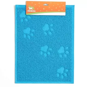 ПИЖОН Коврик 2-в-1 под миску/туалет животных "Следы"