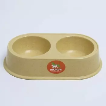 ПИЖОН Миска бамбуковая двойная