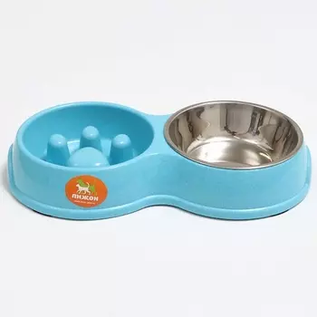 ПИЖОН Миска двойная для медленного кормления